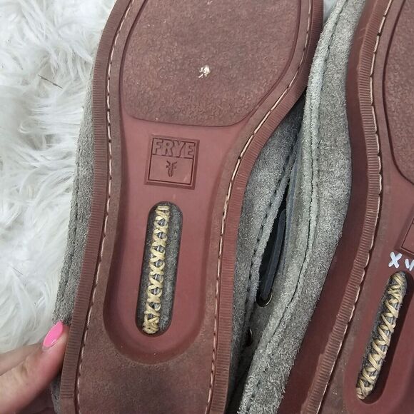 Frye Mason Tie Boat Shoe All Leather Men's Size 11.5 Gray - Picture 5 of 8